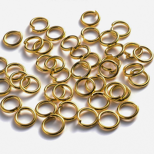 [DY145] Argolla de joyería dorado 50pc
