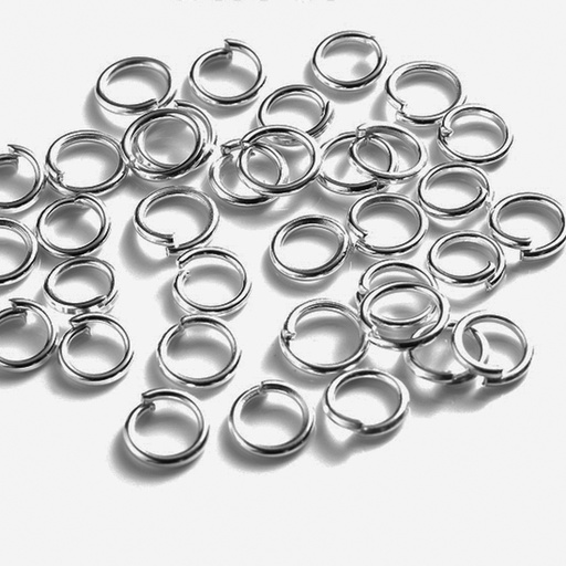 [DY146] Argolla de joyería plateado 50pc