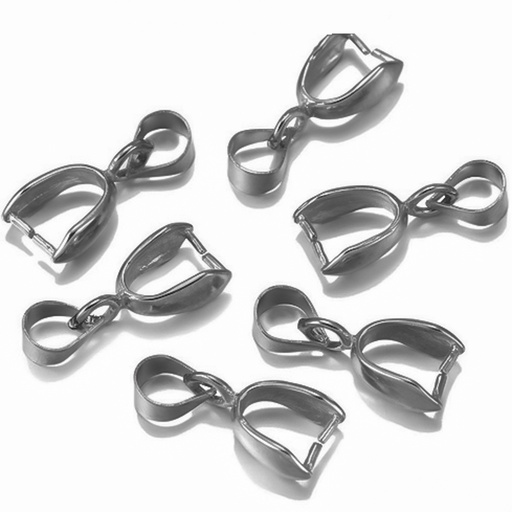 [DY144] Conector de dije plateado 10pc