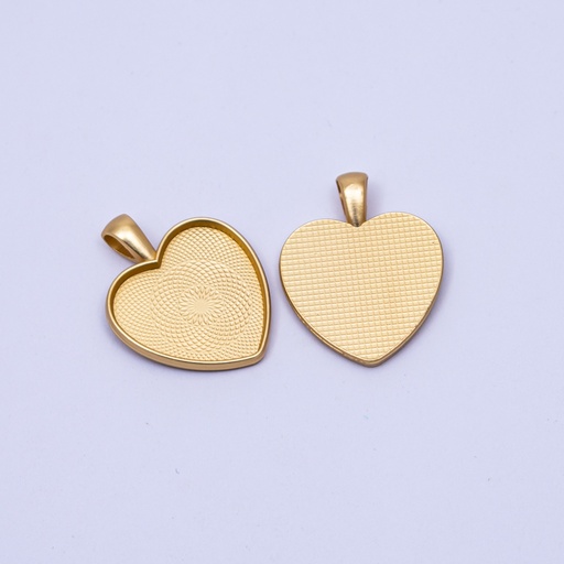 [DY167] Dije de corazón en dorado 5pc