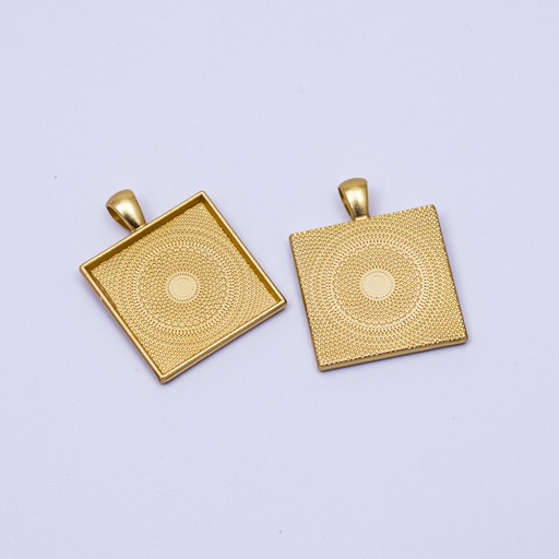 [DY171] Dije cuadrado en dorado 5pc