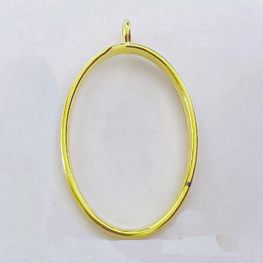 [DY162] Dije ovalado en dorado 5pc