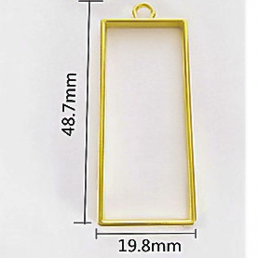 [DY157] Dije rectangular en dorado 5pc