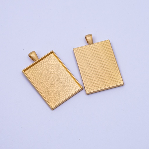 [DY170] Dije rectangular en dorado 5pc