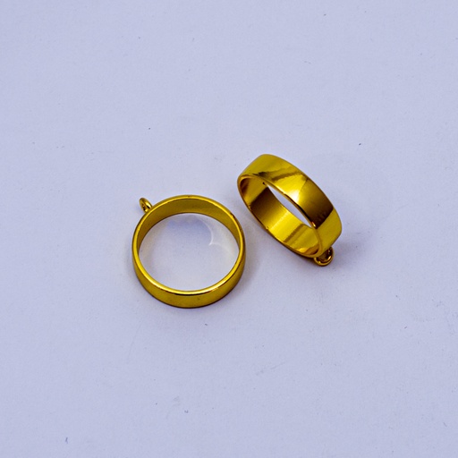 [DY163] Dije redondo en dorado (ancho) 5pc