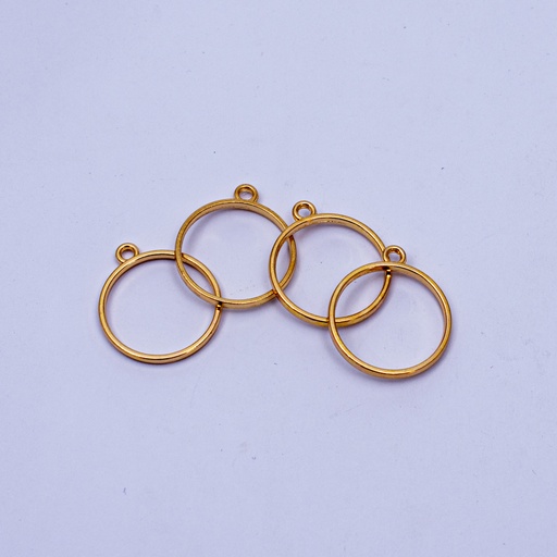 [DY148] Dije redondo en cobre 2.5cm 5pc