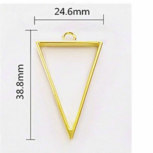 [DY155] Dije triangulo en dorado 5pc