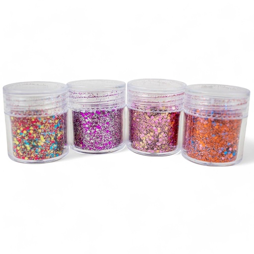 [DY133] Glitter mix de 4 tonos de rosa