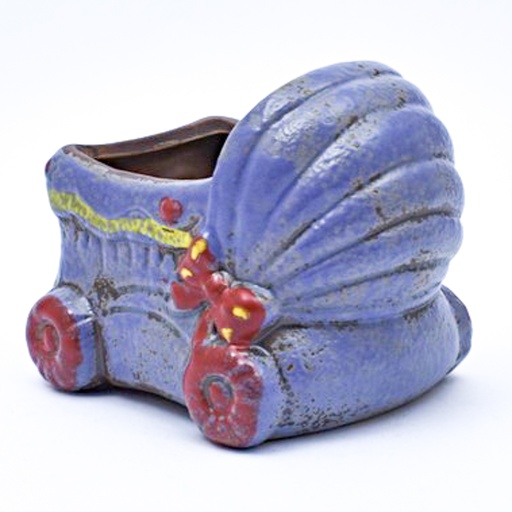 [99213] Maceta con diseño de carrito bebe