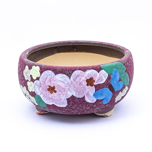 [99184] Maceta con diseños de flor 15*7cm