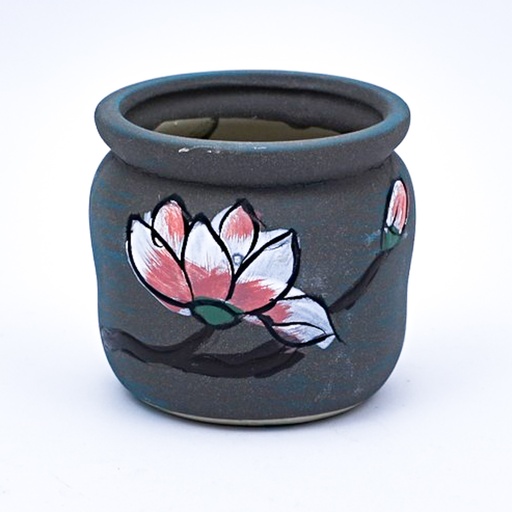 [99186] Maceta con diseños de flores 8*8cm