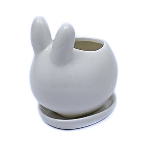 [99174] Maceta diseño conejo con base 12*8*11cm