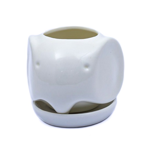[99175] Maceta diseño elefante con base 13*10.5cm