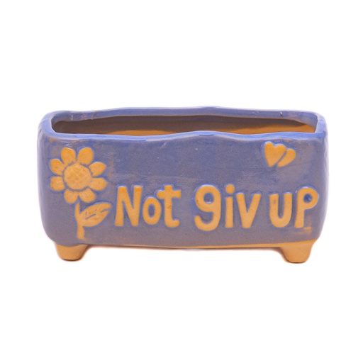 [99245] Maceta diseño not givup 12.5x4.5x6.5cm