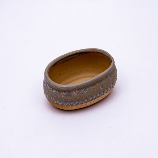 [99223] Maceta diseño ovalado 12*6cm