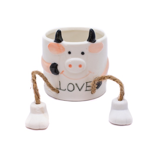 [99172] Maceta diseño de vaca con patitas 7.7*8cm