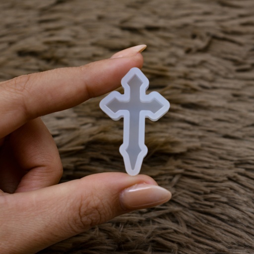 [DY025] Molde de silicona diseño dije cruz 3.7*2cm
