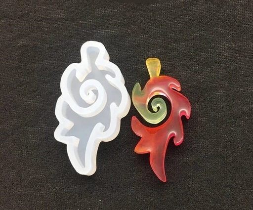 [DY026] Molde de silicona llama de fuego 4.3*2cm