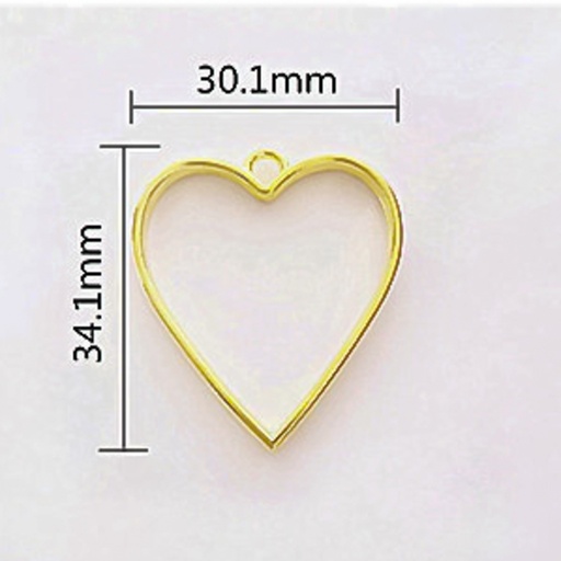 [DY149] Dije de corazón en dorado 5pc
