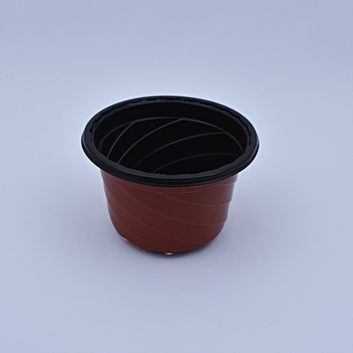 [92578] Plantera termoformado marrón con colgante 14*10cm