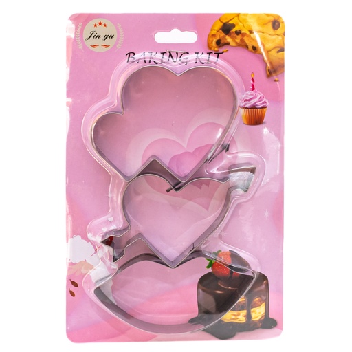 [92553] Molde diseño corazón 3pc