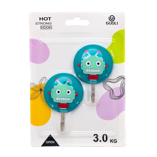 [92539] Ganchitos con adhesivos diseño infantil 3.0kg 2pc