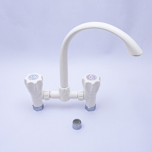 [60892] Canilla de plastico doble para agua fría y caliente