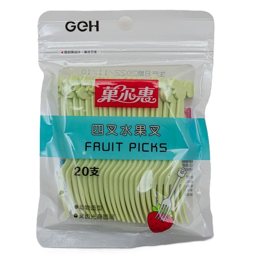 [205573] Tenedor 20 piezas FRUIT PICKS