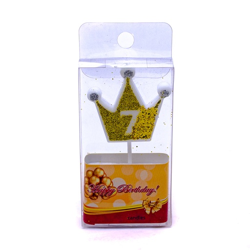 [92786] Vela diseño corona con numero 1-9
