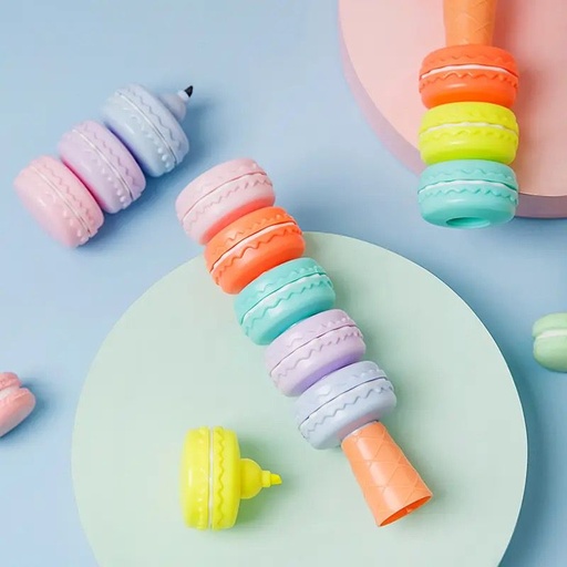 [92723] Resaltadores diseño de macarron 6 colores