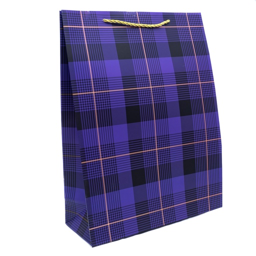 [92799] Bolsa para regalo a cuadros 40*30*12cm