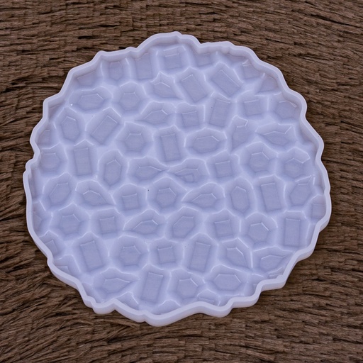 [DY192] Molde de silicona posavaso diseño diamante 13cm