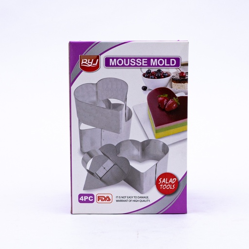 [91678] Molde de metal 3pc de corazón
