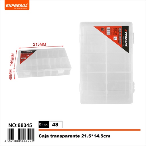 [88345] Caja transparente 21.5*14.5cm EXPRESOL