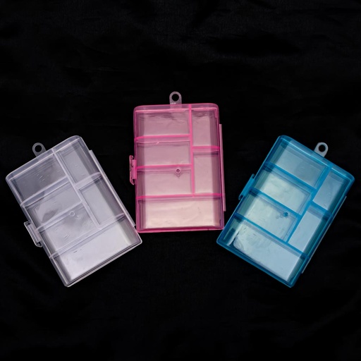 [72988] Cajita transparente de 6 compartimientos 11.5*8cm
