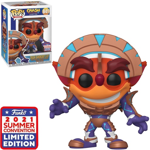 FUNKO POP GAMES CRASH BANDICOOT SDCC 2021 EXCLUSIVE - CRASH BANDICOOT IN MASK ARMOR 841