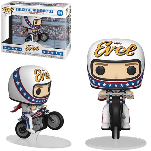 FUNKO POP RIDES EVEL KNIEVEL - EVEL KNIEVEL ON MOTORCYCLE 101