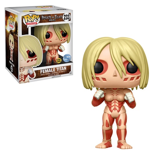 FUNKO POP ATTACK ON TITAN EXCLUSIVE - FEMALE TITAN 233 (GLOWS IN THE DARK) (SUPER SIZED 6")