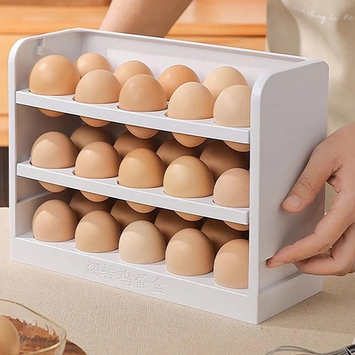 [92745] Caja porta huevo 30 cavidades blanco