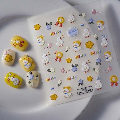 [TS-277] Sticker para uña diseño patito hello
