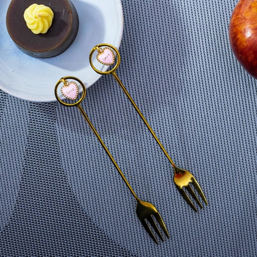 [92779] Tenedor diseño corazon con dije