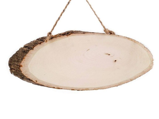 [92850] Placa decorativa de madera ovalado 41cm