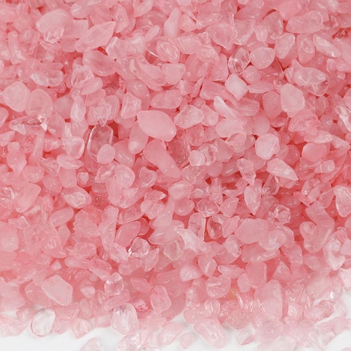 [92805-1] Piedra de vidrio rosa 450g 5-7mm