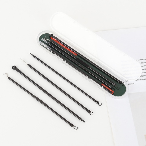 [92873] Set de extractor de puntos negro 4pc