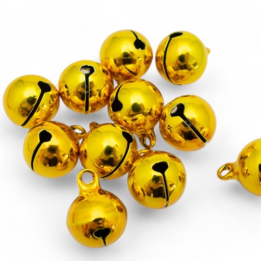 [92822-3] Campana de cobre dorado 14mm 30 piezas