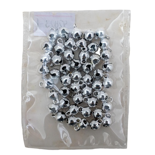 [92823-1] Campana de cobre plata 6mm 50 piezas