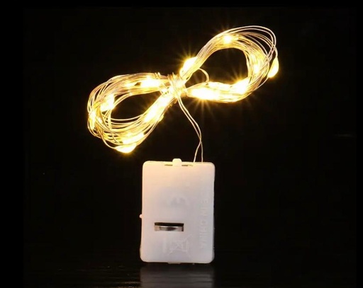 [80060] Mini tira led a pila 2m calido