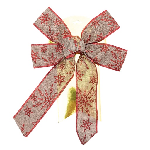 [71308] Moño arpillera navideño 40*24cm