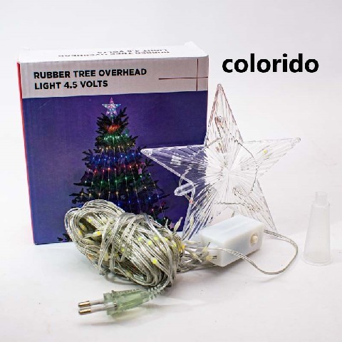 [31687] Luz de navidad 9 tira con estrella colorido 2m