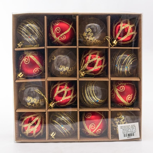 [66612] Pelota de navidad colgante 16 piezas